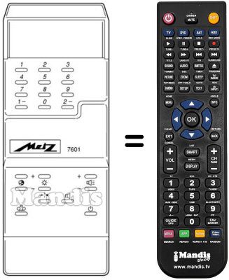 Gleichwertige Fernbedienung MECATRON 7601