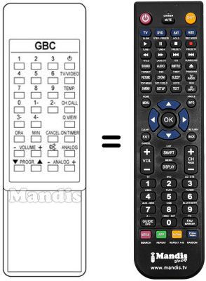 Replacement remote control MG 2594