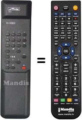 Gleichwertige Fernbedienung Metz 6262