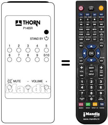 Télécommande équivalente P 1465 R Télécommande équivalente P 1465 R