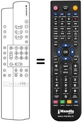 Replacement remote control Blaupunkt PS 552 F