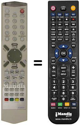 Télécommande équivalente Daewoo DDT 14 H9 Télécommande équivalente Daewoo DDT 14 H9