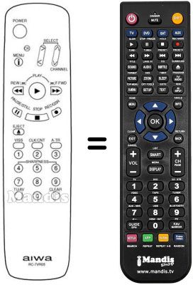 Gleichwertige Fernbedienung RC-7VR05