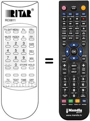 Gleichwertige Fernbedienung RC 0811