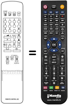 Replacement remote control RC 205