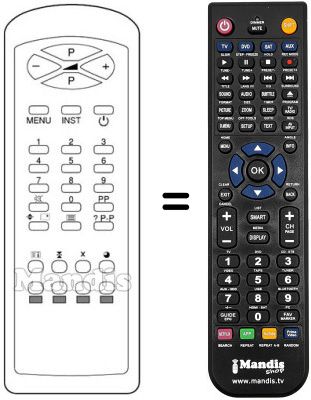 Télécommande équivalente Sinudyne JAZZ 14320