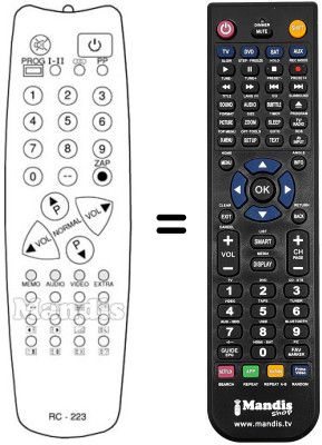 Gleichwertige Fernbedienung RC 223