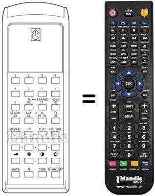 Replacement remote control RC 42