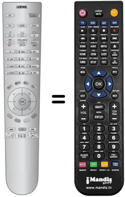 Télécommande équivalente RC 4 (B)