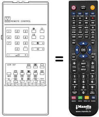Gleichwertige Fernbedienung RC 5352