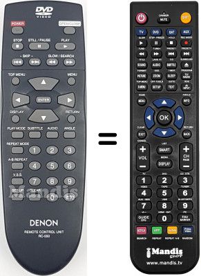 Gleichwertige Fernbedienung RC 550