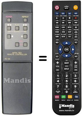 Replacement remote control RC 58