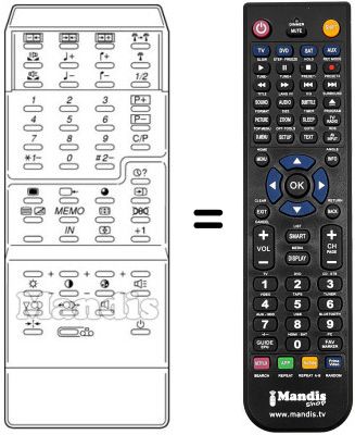 Replacement remote control RC 7605