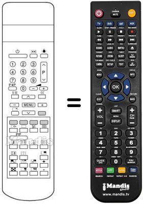 Replacement remote control RC 8077 VE