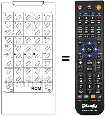 Replacement remote control RCM STEREO
