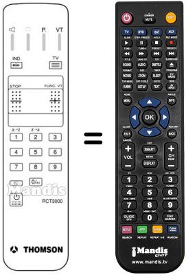 Replacement remote control Pathé Marconi 72 DR 60 L