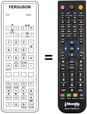 Télécommande équivalente RH 71 J / 2 Télécommande équivalente RH 71 J / 2