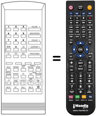 Replacement remote control RR 5188