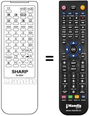 Replacement remote control RRMCG 0959 PESA