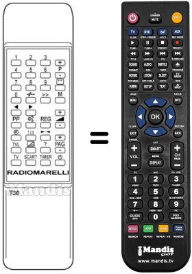 Replacement remote control T 30