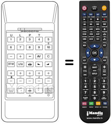 Replacement remote control Thomson D 56 DF Replacement remote control Thomson D 56 DF