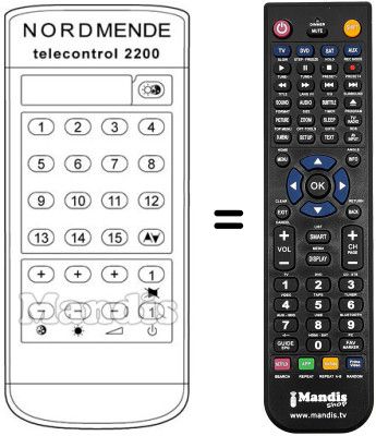 Gleichwertige Fernbedienung TELECONTROL 2200 Gleichwertige Fernbedienung TELECONTROL 2200