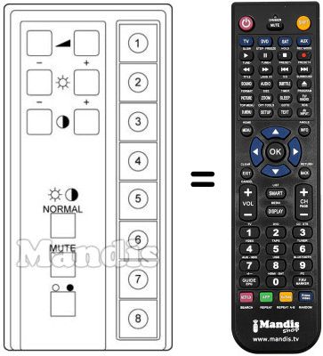 Replacement remote control TELEMASTER 8