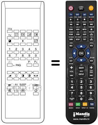 T&eacute;l&eacute;commande &eacute;quivalente TM 90 OSD