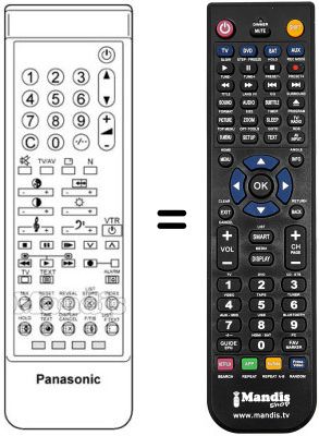 Replacement remote control TNQ 8E 0431