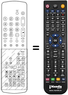 Replacement remote control TNQ 8E 0454