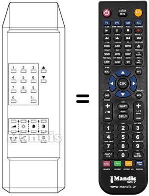 Replacement remote control TP 877 Replacement remote control TP 877