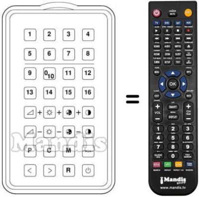 Replacement remote control TELECOMPUTER 99-16