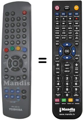 Gleichwertige Fernbedienung Toshiba 32 MW 7 DG
