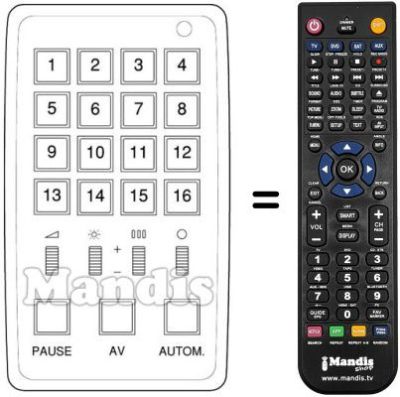 Replacement remote control D 16