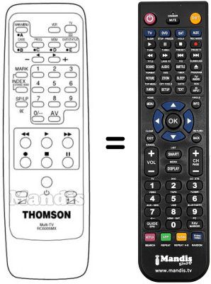 Gleichwertige Fernbedienung Arc En Ciel VPH 6850 G Gleichwertige Fernbedienung Arc En Ciel VPH 6850 G