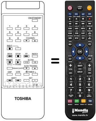 Télécommande équivalente VT-21 Télécommande équivalente VT-21
