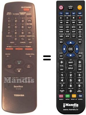 Télécommande équivalente VT-726 F Télécommande équivalente VT-726 F