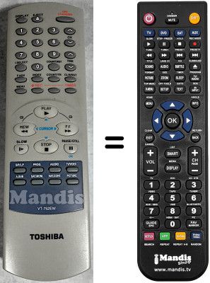 Télécommande équivalente Toshiba V 622 EW Télécommande équivalente Toshiba V 622 EW