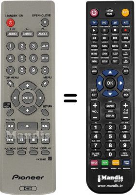 Gleichwertige Fernbedienung Pioneer DV 400V S
