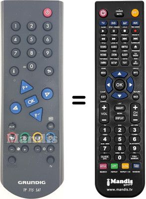 Télécommande équivalente Grundig STR 6000