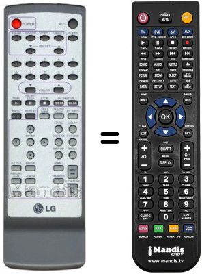 Replacement remote control LG FE-3500 WE