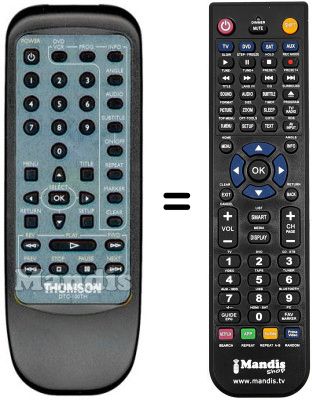 Replacement remote control Thomson DTH 1000 Replacement remote control Thomson DTH 1000