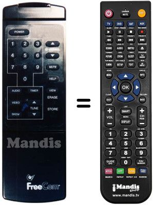 Télécommande équivalente FREECOM OR 94