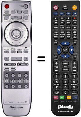 Gleichwertige Fernbedienung Pioneer DV 668AV