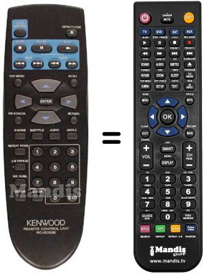 Replacement remote control Kenwood DVF-3030