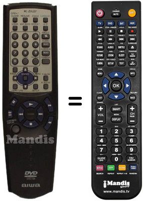 Télécommande équivalente Aiwa XD-DV370