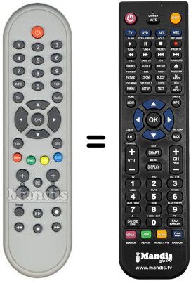 Télécommande équivalente Triax DVB 143