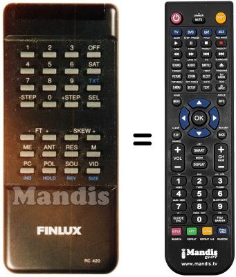 Télécommande équivalente Finlux SR 4200