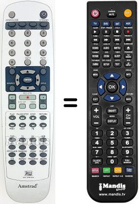 Gleichwertige Fernbedienung Amstrad DR 332