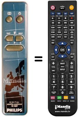 Télécommande équivalente PYE SCC 224 Télécommande équivalente PYE SCC 224